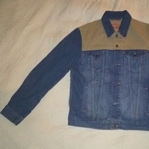 Levi's Western Beige Denim Trucker Jacket Riveted